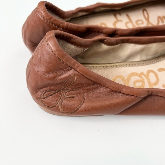 Sam Edelman Women’s Felicia leather flats in brown Neutral ballet flat Size 8.5 - Picture 7 of 8